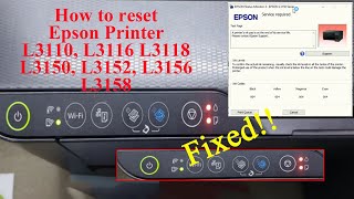 How to Reset EPSON L3110 L3116 L3118 L3150 L3152 L3156 L3158  Epson Resetter  Fix Epson not print [upl. by Imuya270]