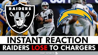 WTF Raiders vs Chargers INSTANT PostGame Reaction Gardner Minshew amp Antonio Pierce  NFL Week 1 [upl. by Napas324]