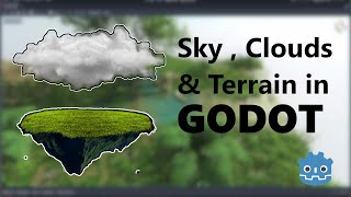 How to create realistic Sky  Cloud and Terrain in Godot [upl. by Atteyek]