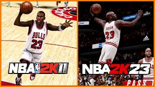 MICHAEL JORDAN Challenge NBA 2K23 vs NBA 2K11 [upl. by Moclam]