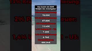 Das kostet den Arbeitgeber ein 520€ Minijob [upl. by Annayar243]