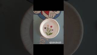 Paper plate embroidery 🪡art embroidery handmade shortfeed [upl. by Notlehs995]