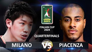 Quarter Finals Milano vs Piacenza  Volleyball SuperLega Coppa Italia 2024 [upl. by Isidore]