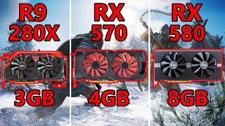 R9 280X vs RX 570 vs RX 580  8 Games tested on 1080p [upl. by Forbes]