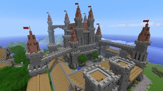 Building a Huge Fantasy Castle  Minecraft Beta 173 18 [upl. by Aneehta897]