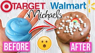 MYSTERY WHEEL OF SLIME MAKEOVER CHALLENGE fixing Target Slime Walmart Slime and Michaels Slime [upl. by Ynar20]