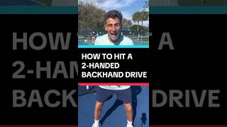 How to hit a 2Handed Backhand Drive in 60 seconds pickleball pickleballtips shorts [upl. by Liss]