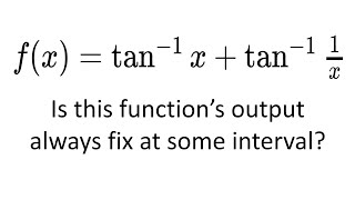 A gorgeous derivative proof of arctan x  arctan 1x   or  pi2 [upl. by Llennoj146]