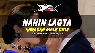 Nahin Lagta Karaoke  Male Only   Chaahat  Alka Yagnik Udit Narayan  Shah Rukh Khan [upl. by Zechariah650]