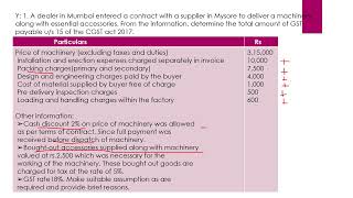 Valuation of goods and services under GST Problems and Solutions ಕನ್ನಡ explanationpart5 12 marks [upl. by Llibyc]