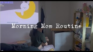 Morning Mom Routine  With a baby 2 month old  Slow amp mundane [upl. by Burgwell989]