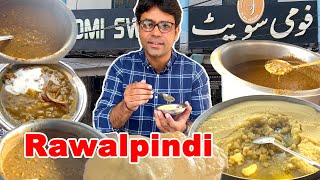 EXPERIENCING THE 30 YEARS OLD POPULAR FOOD OF RAWALPINDI  HALWAPURI  FOMI SWEET [upl. by Alben]