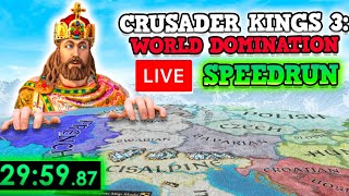 Crusader Kings 3 WORLD CONQUEST SPEEDRUN  The Spiffing Brit Live Perfectly Balanced [upl. by Rivkah]