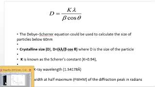 How to calculate the crystallite size from xrd using scherrer equation [upl. by Jezrdna]