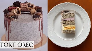 Tort oreo biszkopt oreo tynk oreo krem patissiere namelaka borówkagranat [upl. by Atekram388]