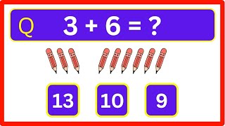 Maths Quiz to increase IQ  One digit Addition Quiz for kids [upl. by Tybie26]