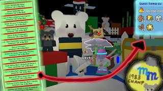 🤩ALL BEE BEAR QUESTS amp REWARDS  SNOW CUB SHOWCASE ☃️❄️ Roblox Bee Swarm Simulator [upl. by Tallbott]