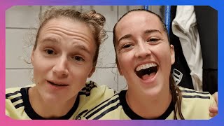 VLOG  Were back at UWCL with Arsenal amp Bayern  Vivianne Miedema  Sarah Zadrazil [upl. by Sikata]