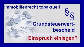 Grundsteuerwertbescheid Einspruch einlegen Grundsteuerwertbescheid verfassungswidrig  Tutorial [upl. by Collins507]