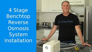 4 Stage Benchtop Reverse Osmosis Water Filter Installation [upl. by Llerod]