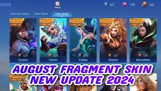 upcoming rare fragment skin mobile legends august rare fragment shop update in mobile legends 2024 [upl. by Paulette450]