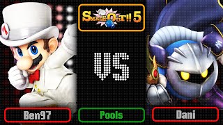 SmashOut 5  Pools  Ben97 Mario vs Dani Meta Knight [upl. by Petronia]