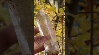 Clear Quartz Crystal with perfect lustre and shine in the mineralWeight Approx 404 gram Origin [upl. by Trenna25]