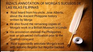 Module 4section 2 Pre colonial PhilippinesRizals Annotation of Morga [upl. by Berga53]