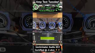 Incriminator Audio IA201 Certified Power ⚡️Dyno Tested at 12 ohm 😳 Amp Test Tuesday Shorts [upl. by Loziram]