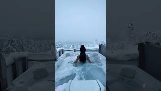 A Unique Spa Hotel Experience in Lapland❄️ winter snow shorts lapland [upl. by Ylrehs]