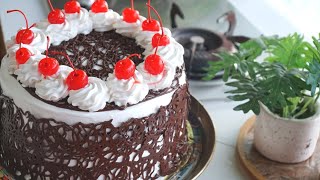 BLACK FOREST CAKE RECIPE WITH COSTINGPERFECT SA HANDAAN [upl. by Eirret]