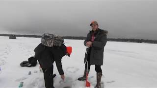 Ice Fishing Houghton Lake  Tip Up Town 2020 [upl. by Nyrhtak890]