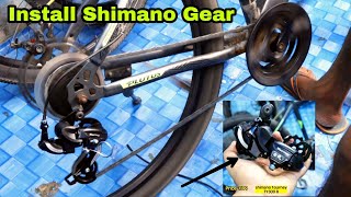 How to Install Shimano Tourney Gears 7 Speed in normal cycle shimano gearcycle mtb doinminutes [upl. by Ablasor]