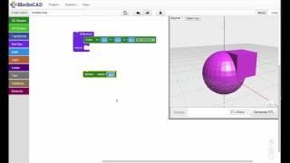 BlocksCAD Training Video How to Use quotDifferencequot [upl. by Neelahtak978]