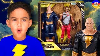 Littlehenleycool plays with Black Adam and Hawkman Toys [upl. by Nosinned]