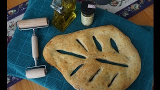 Easy Homemade Fougasse no knead no mixer it’s as easy as making pizza [upl. by Strep]