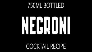 DIY Bottled Negroni Cocktail Recipe No 003 [upl. by Ahsemac]