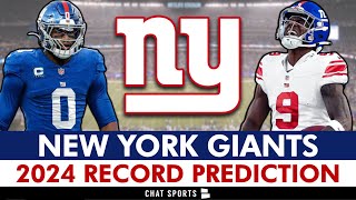 New York Giants Record Prediction For 2024 NFL Season [upl. by Donadee]