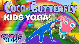 Coco the Butterfly  A Cosmic Kids Yoga Adventure 🦋🐌🌈 [upl. by Ursuline]