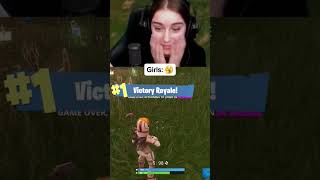 Girls winning on fortnite vs Boys winning fortnite clips twitch streamer tiktok shorts [upl. by Asilat]