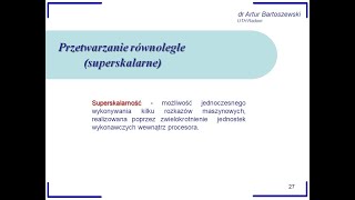 Architektura komputerów  Procesor wykład 2 część 3 Przetwarzanie równoległe [upl. by Aiahc]