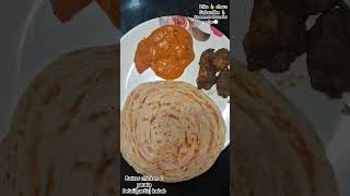 Butter chickenamp Malabar parata Beluli kababbutterchickenmalabarparatabelulikababnonvegfoodie [upl. by Ellesig]