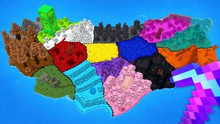 I Built an EVERY COLOUR Island in Minecraft Hardcore [upl. by Nilyam]