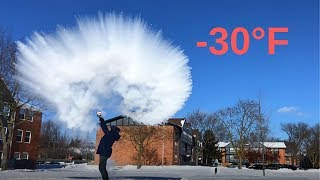 Boiling Water Freezing in Mid Air Slow Motion [upl. by Teiv]