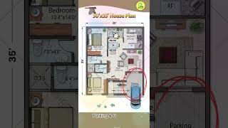 Update 30× 35 House Plan with Car Parking 2BHK 3035 House Design houseplan housemap [upl. by Ranip]