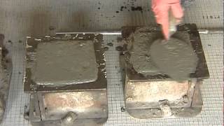 TEST FOR COMPRESSIVE STRENGTH OF CONCRETE CUBE CASTING [upl. by Ahk182]