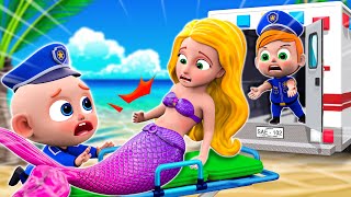 Pregnant Mommy Gets Boo Boo  Baby Police Rescue Pregnant Mermaid  Kids Songs amp Nursery Rhymes [upl. by Gustafsson553]