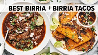 Easy CROCKPOT BIRRIA Makes the Best BIRRIA TACOS Recipe [upl. by Yddor]