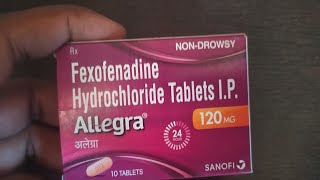 Allegra 120 mg tables review in hindi  fexofenadine hydrochloride tables [upl. by Bonacci456]