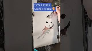 🦉Apprendre à dessiner et peindre un oiseau à laquarelleDebutantdessin [upl. by Nemaj]